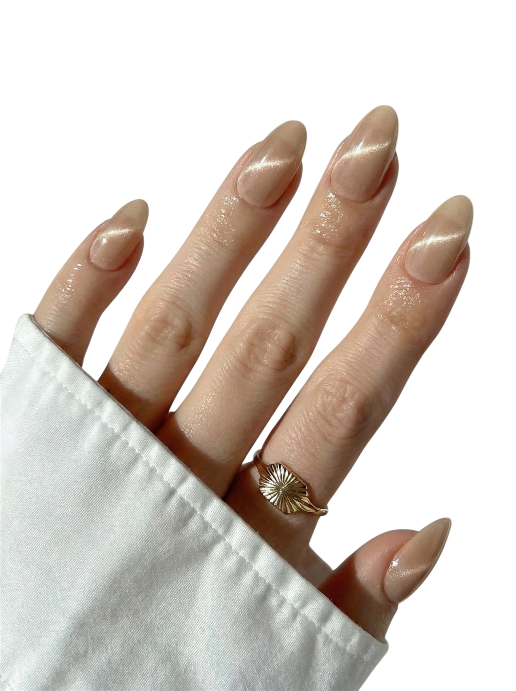 Beige Silk Press-On Nails